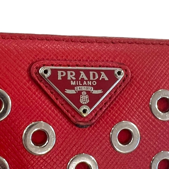 Prada Saffiano Rings Zip Around Wallet - Picture 7 of 10